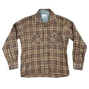 Vintage Kentfield Wool Plaid Flannel Shirt Men’s Medium Button Down Casual